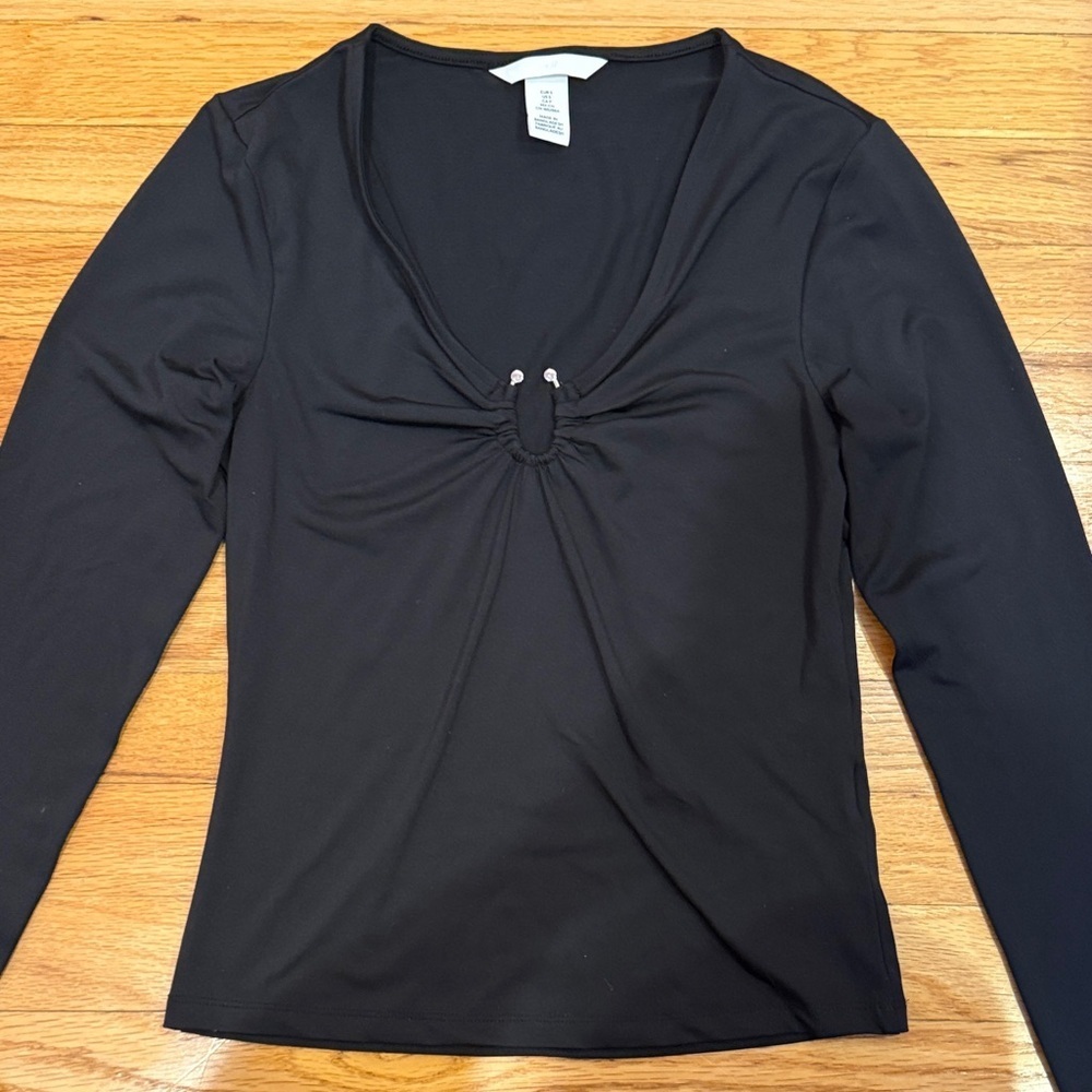 H&M Black Long Sleeve Top